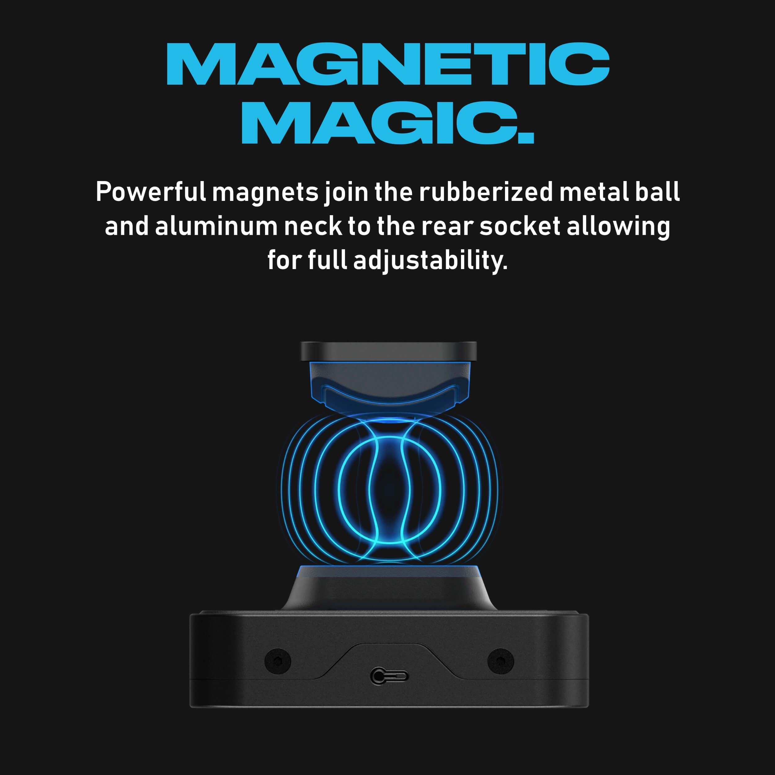 The Magnetic Content Creator light can magnetize to any surface for easy use